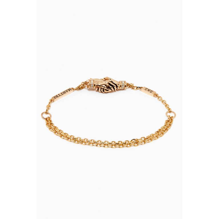 Martyre - Caleb Chain Bracelet with Diamonds in 14kt Yellow Gold