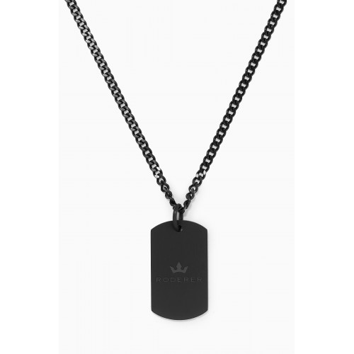 Roderer - Lorenzo Necklace in Brushed Stainless Steel Black