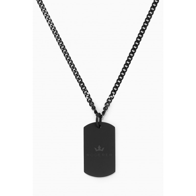 Roderer - Lorenzo Necklace in Brushed Stainless Steel Black