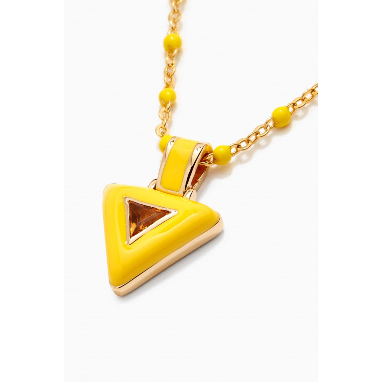 Awe Inspired - Yellow Aura Luck Chakra Necklace in 14kt Yellow Gold Vermeil Yellow