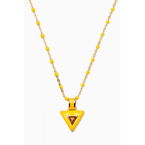 Awe Inspired - Yellow Aura Luck Chakra Necklace in 14kt Yellow Gold Vermeil Yellow