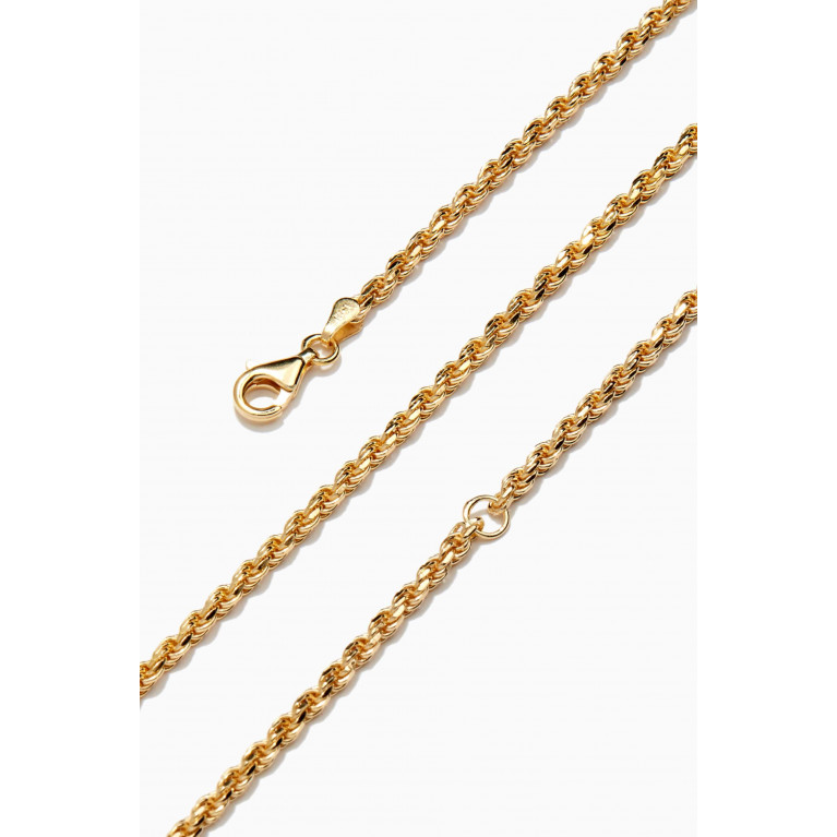 Awe Inspired - Rope Chain Necklace in 14kt Yellow Gold Vermeil