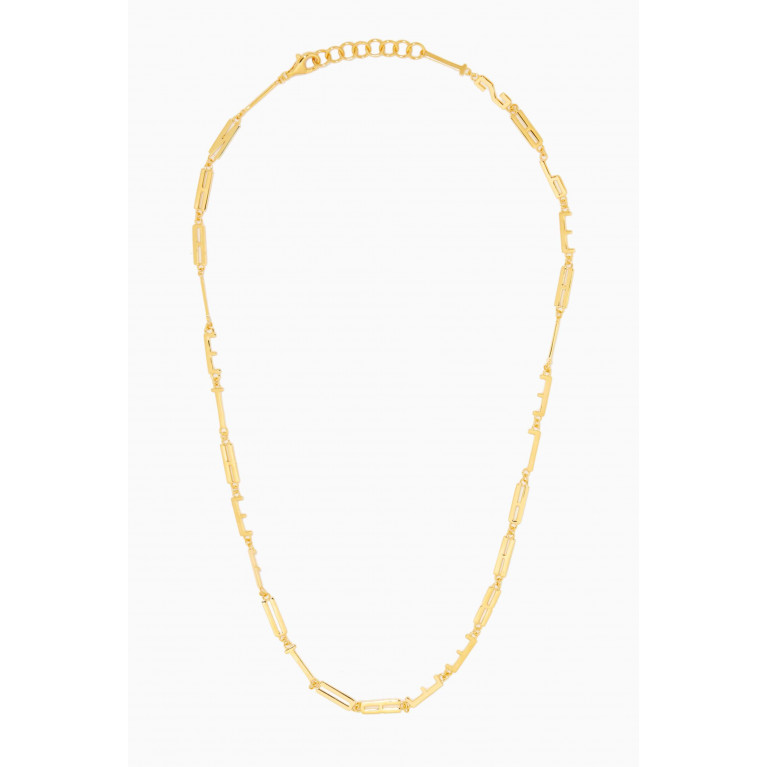 Awe Inspired - “INHALE THE FUTURE EXHALE THE PAST” Affirmation Necklace in 14kt Yellow Gold Vermeil