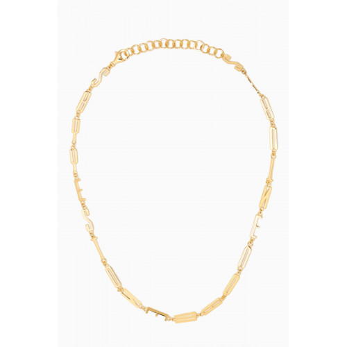 Awe Inspired - “SAY YES TO NEW ADVENTURES” Affirmation Necklace in 14kt Yellow Gold Vermeil