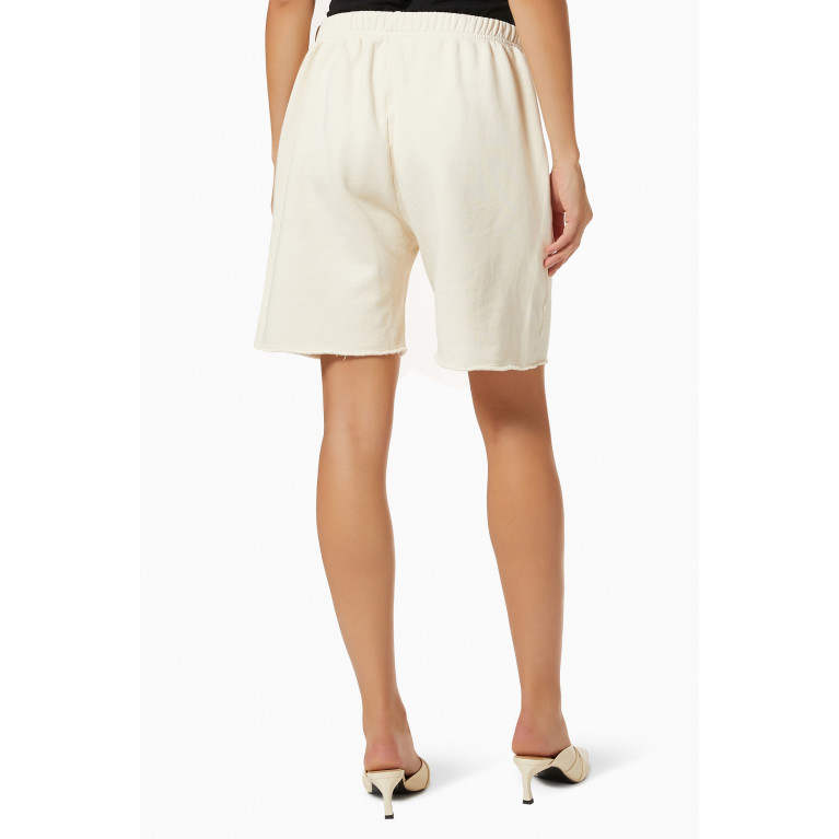 Les Tien - Snap-button Shorts in Brushed Cotton Fleece