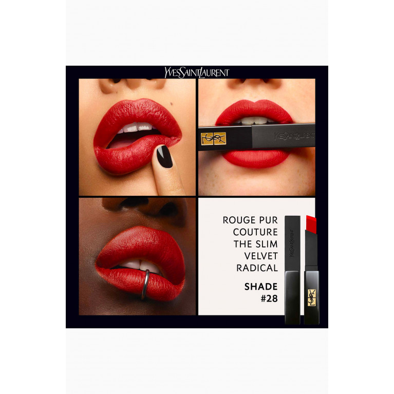 YSL  - 28 True Chili The Slim Velvet Radical Matte Lipstick, 2.2g