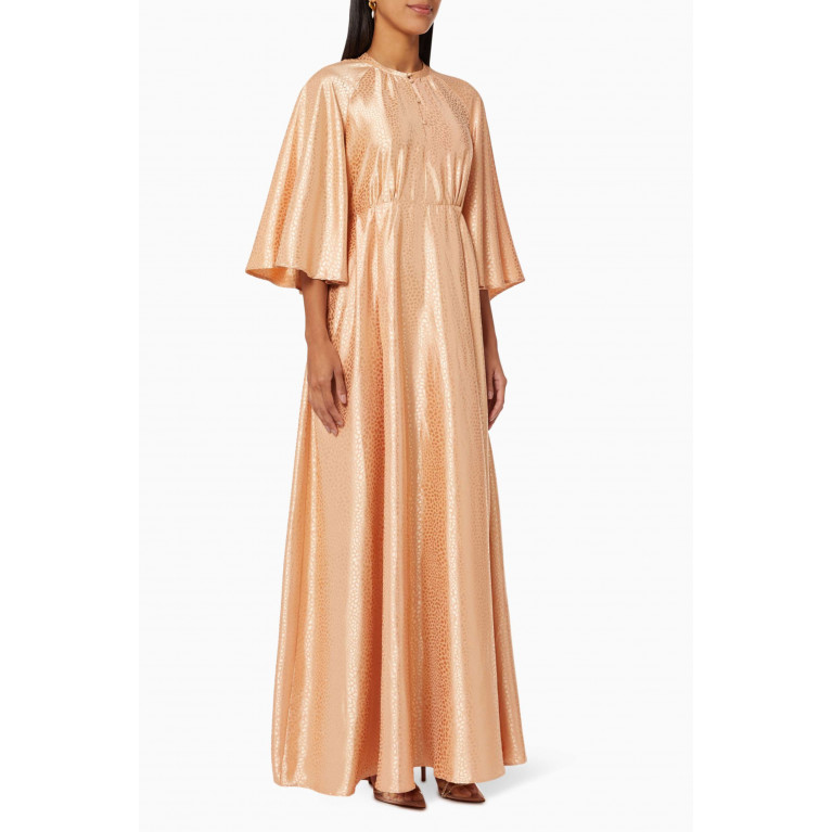 NASS - Pleated Dress in Textured Satin