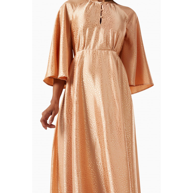 NASS - Pleated Dress in Textured Satin