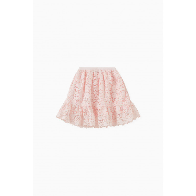 Self Portrait - Floral Guipure Lace Skirt