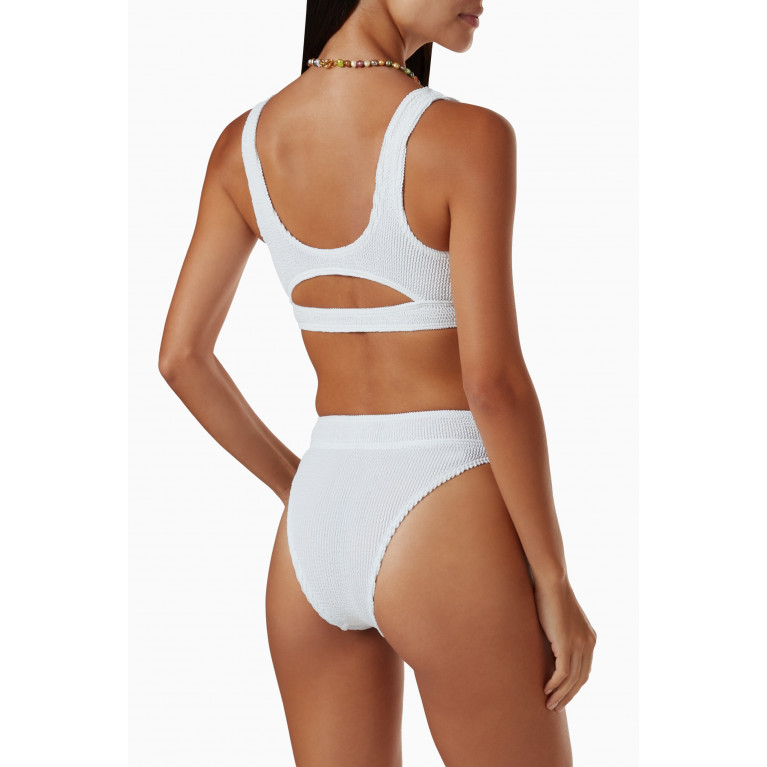 Bond-Eye - Savannah Eco Bikini Bottoms in Regenerated Nylon White