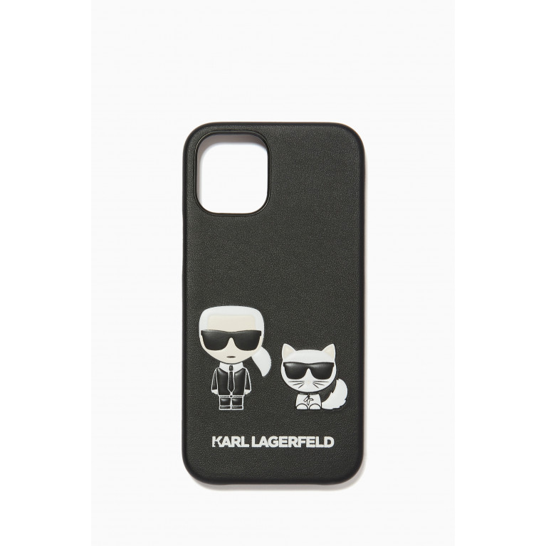 Karl Lagerfeld - Karl & Choupette Iphone 12 Mini Cover in PU
