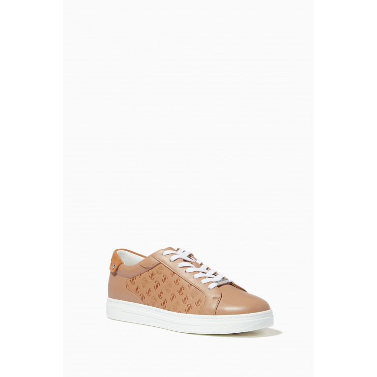 Jimmy Choo - Rome/F Sneakers in JC Leather Brown