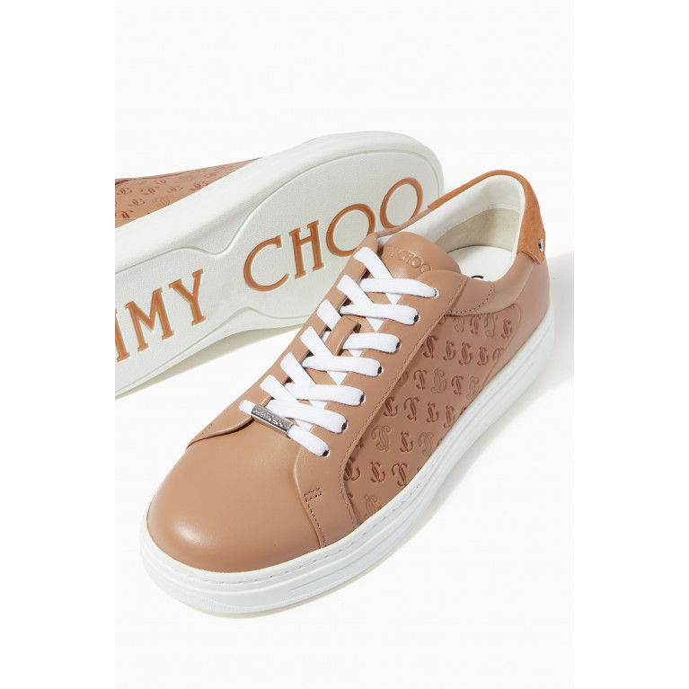 Jimmy Choo - Rome/F Sneakers in JC Leather Brown