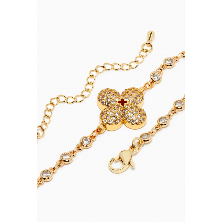 The Jewels Jar - Clover Bracelet in 18kt Gold Plating
