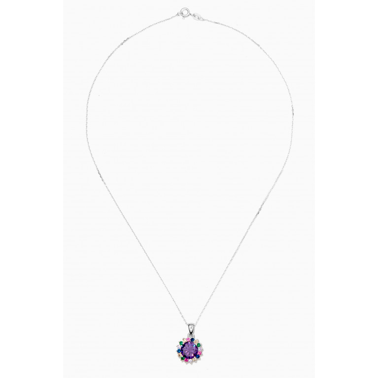 The Jewels Jar - Iris Amethyst Necklace in Sterling Silver