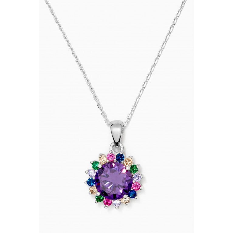 The Jewels Jar - Iris Amethyst Necklace in Sterling Silver