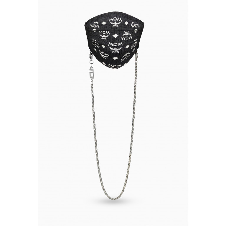 MCM - Monogram Face Mask with Chain in Knit