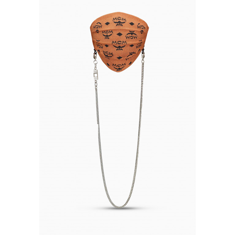 MCM - Monogram Face Mask with Chain in Knit