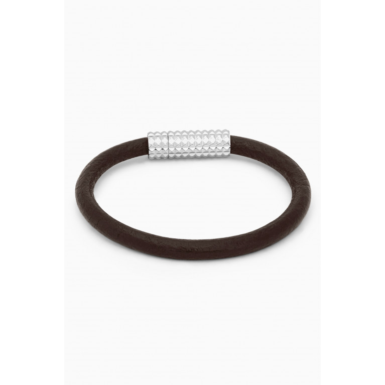 Tateossian - Bracelet in Leather & Stainless Steel
