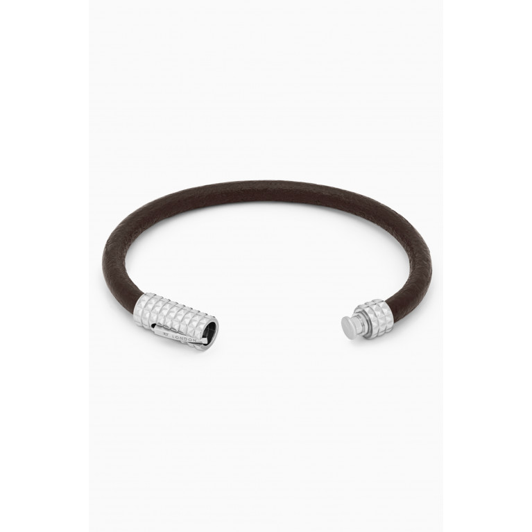 Tateossian - Bracelet in Leather & Stainless Steel
