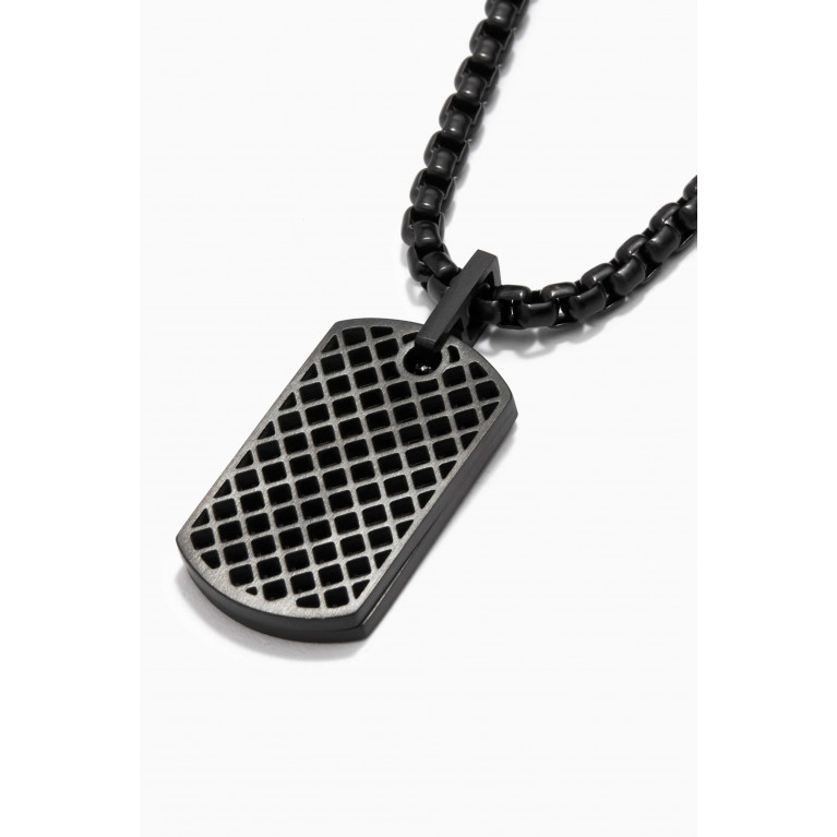Tateossian - Dog Tag Necklace in Stainless Steel