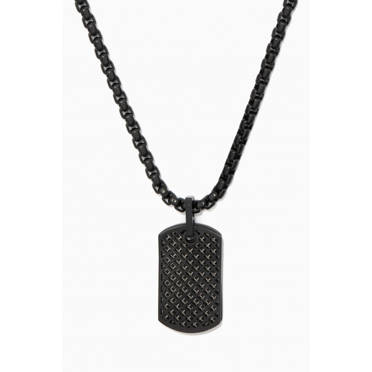 Tateossian - Dog Tag Necklace in Stainless Steel