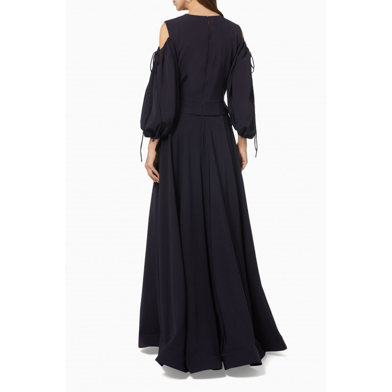 Bazza Alzouman - Cut Out Gown in Crepe