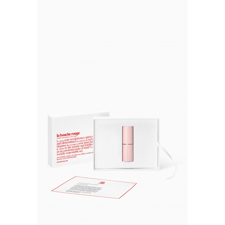 La Bouche Rouge - Pink Refillable Fine Leather Lipstick Case Pink