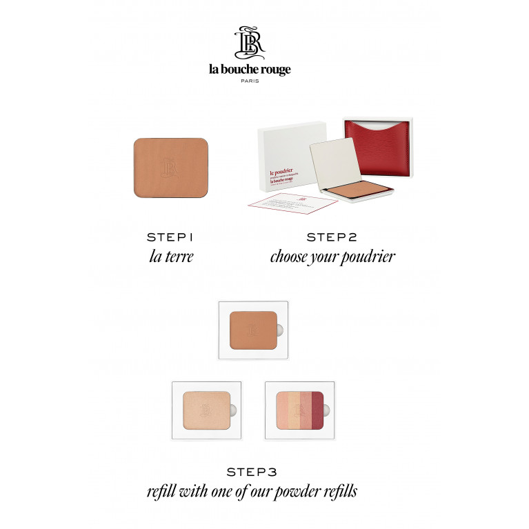 La Bouche Rouge - Camel Fine Leather La Terre Blonde Bronzer Set, 6.5g