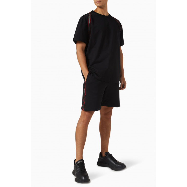 Alexander McQueen - Selvedge Logo Tape Shorts in Cotton Jersey