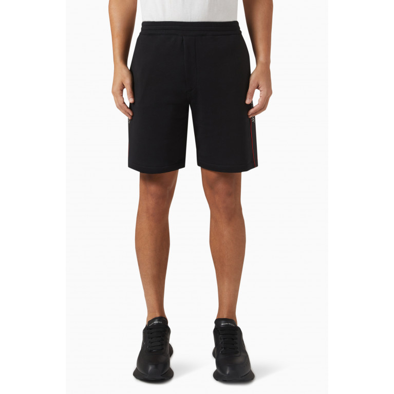 Alexander McQueen - Selvedge Logo Tape Shorts in Cotton Jersey