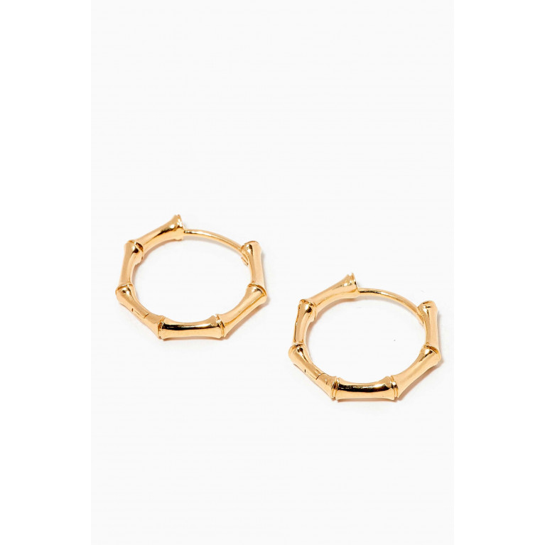 NASS - Bamboo Hoops in 18kt Yellow Gold