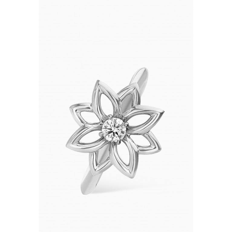 Samra - Lotus Diamond Ring in 18kt White Gold