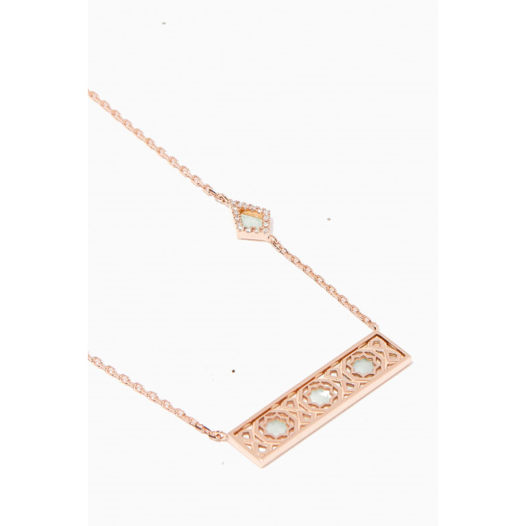 Samra - Oud Turath Large Pendant Necklace in 18kt Rose Gold