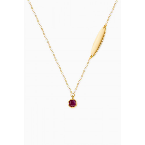Damas - Ara Ruby July Birthstone Necklace in 18kt Yellow Gold
