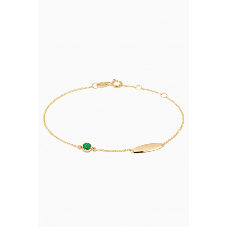Damas - Ara Emerald May Birthstone Bracelet in 18kt Yellow Gold