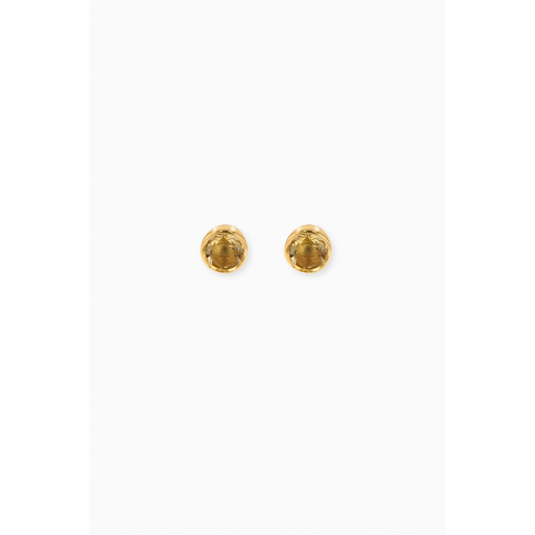 Damas - Ara Citrine November Birthstone Earrings in 18kt Yellow Gold