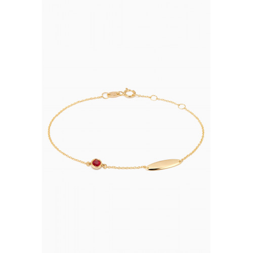 Damas - Ara Ruby July Birthstone Bracelet in 18kt Yellow Gold