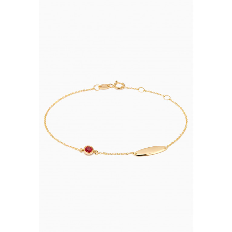 Damas - Ara Ruby July Birthstone Bracelet in 18kt Yellow Gold