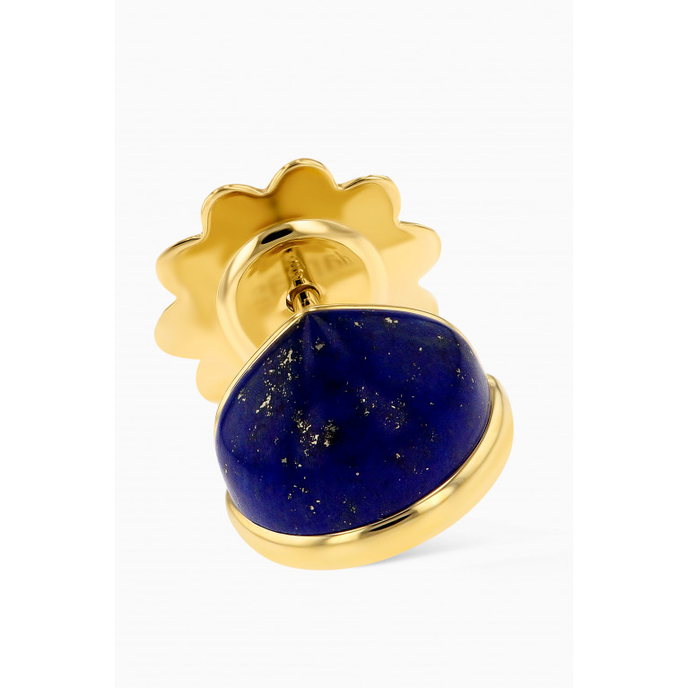 Damas - Dome Noble Lapis Lazuli Single Earring in 18kt Yellow Gold