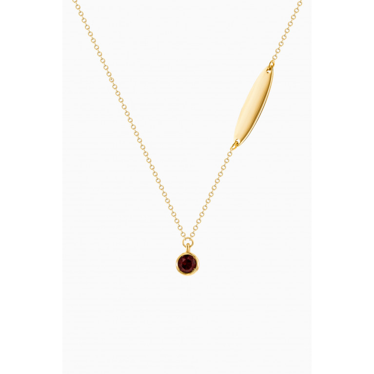 Damas - Ara Garnet January Birthstone Necklace in 18kt Yellow Gold