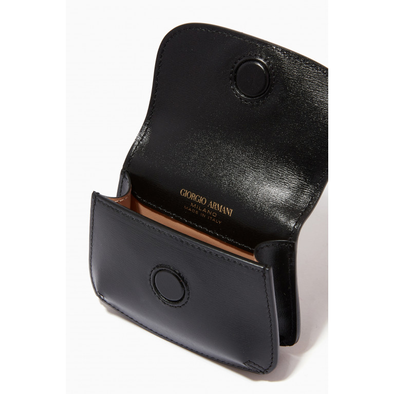Giorgio Armani - La Prima Charm Bag in Bovine Leather Black