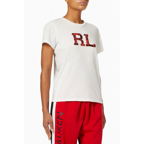Polo Ralph Lauren - Beaded Logo T-shirt in Cotton Jersey
