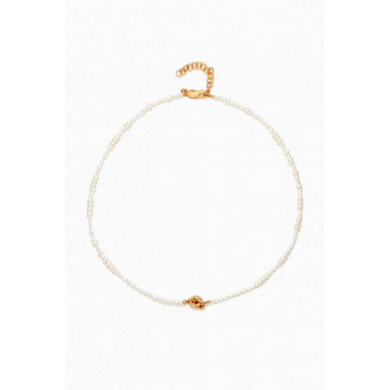 Otiumberg - Pearl Link Up Chain in Yellow Gold Vermeil