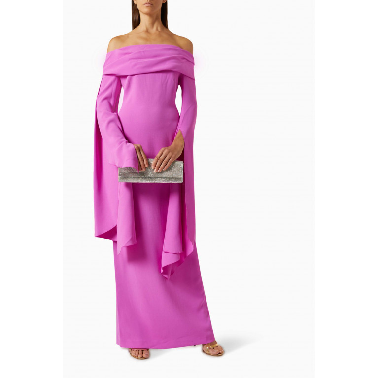 Solace London - Arden Maxi Dress in Crepe Pink