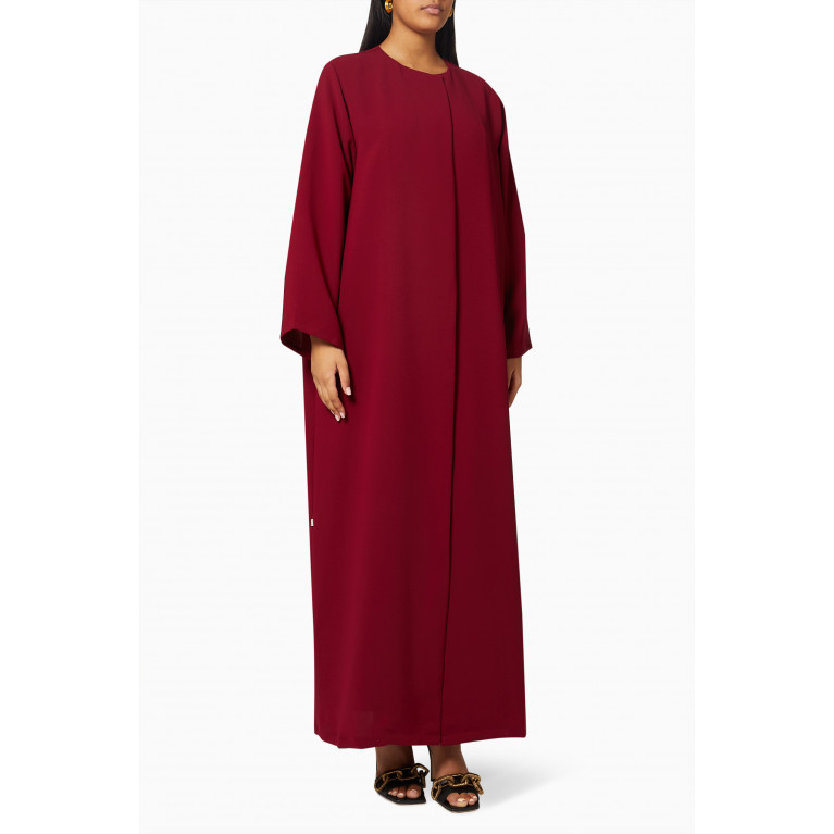 Hessa Falasi - Collared Abaya Set in Crepe