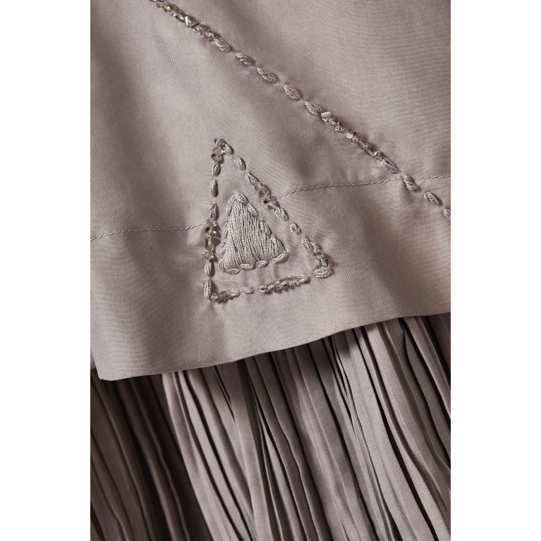 Ghizlan - Embroidered Layered Abaya