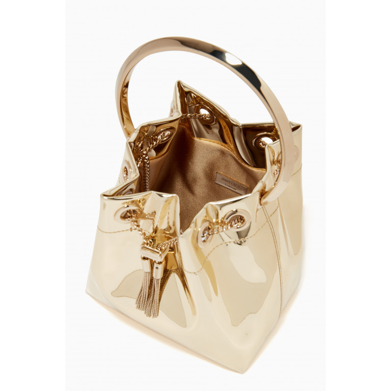 Jimmy Choo - Bon Bon Top Handle Bag in Mirror Leather Gold