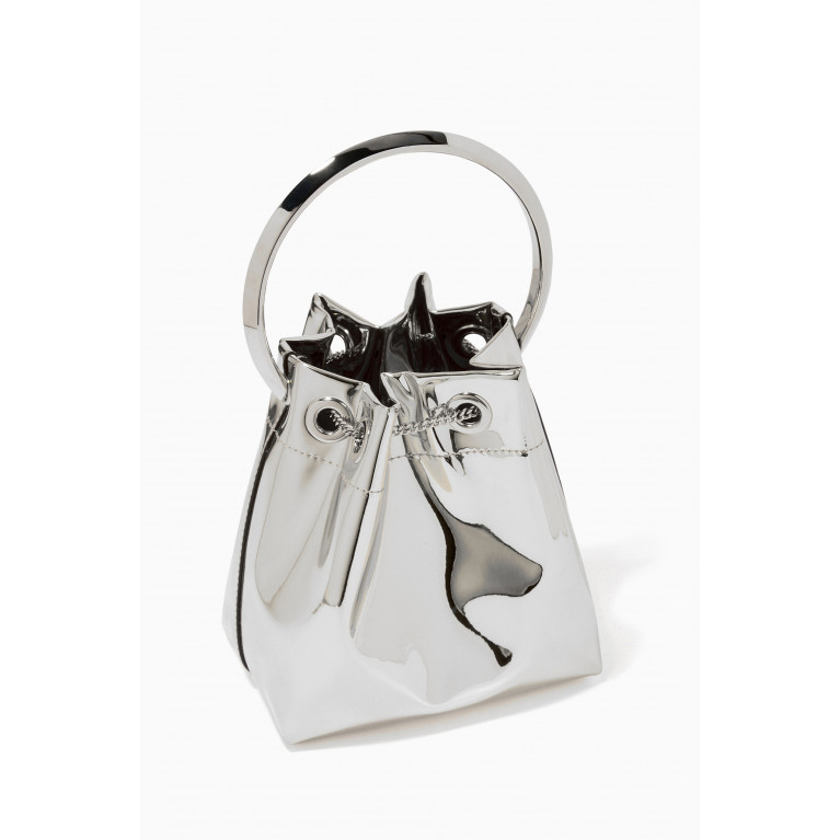 Jimmy Choo - Bon Bon Top Handle Bag in Mirror Leather Silver