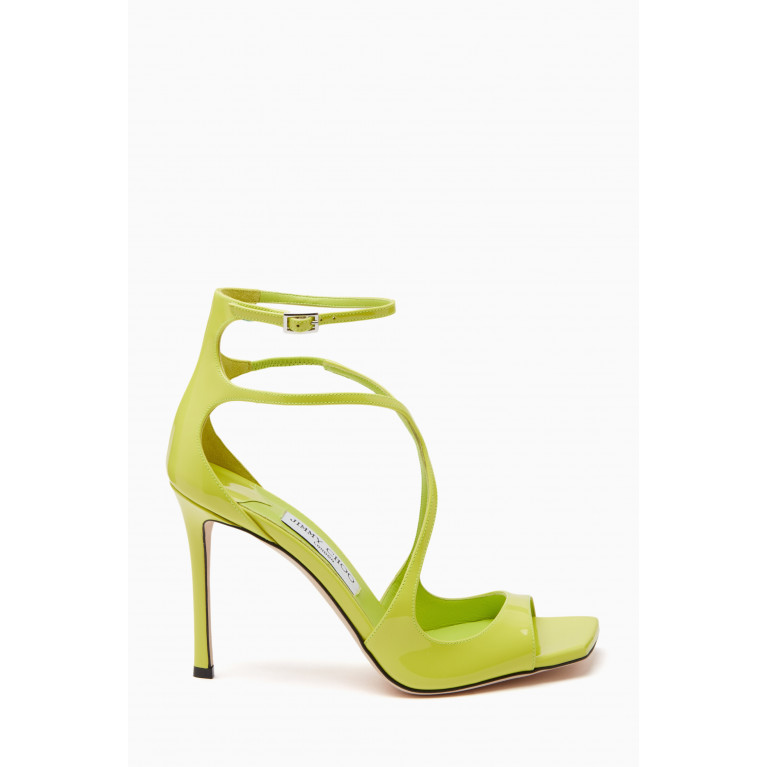 Jimmy Choo - Azia 95 Sandals in Patent Leather Green
